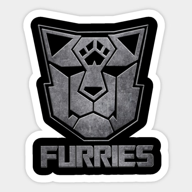 Furries logo T-shirt Sticker by Sherbetbat 